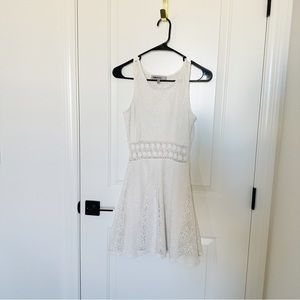 Bailey Blue White Lace Skater Dress